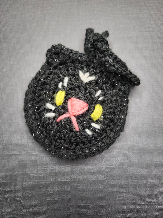 Cat Coin Purse - Black