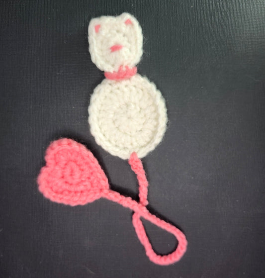Bookmark - White Cat & Heart